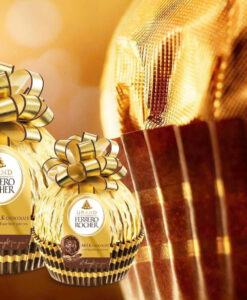 Socola Ferrero Rocher Milch Schocolade cầu nơ vàng, 125g