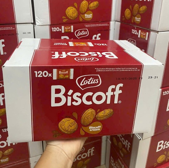 Bánh quy kẹp kem caramen Lotus Biscoff Cream, 120 chiếc Bánh quy kẹp kem caramen Lotus Biscoff Cream, 120 chiếc