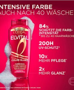 Dầu gội Loreal Elvital Color Glanz cho tóc nhuộm, 1 lít