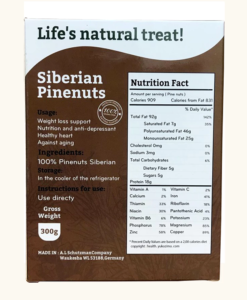 Hạt thông Siberian Pinenuts Savana Orchards, 300g {Mỹ}