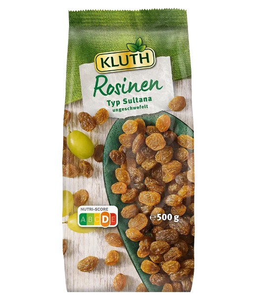 Nho vàng sấy KLUTH Rosinen Typ Sultana, 500g Nho vàng sấy KLUTH Rosinen Typ Sultana, 500g