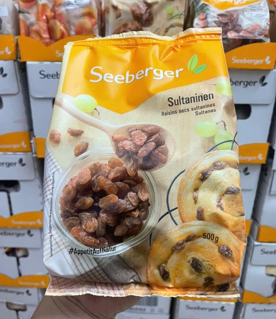 Nho vàng sấy Seeberger Sultaninen, 500g Nho vàng sấy Seeberger Sultaninen, 500g
