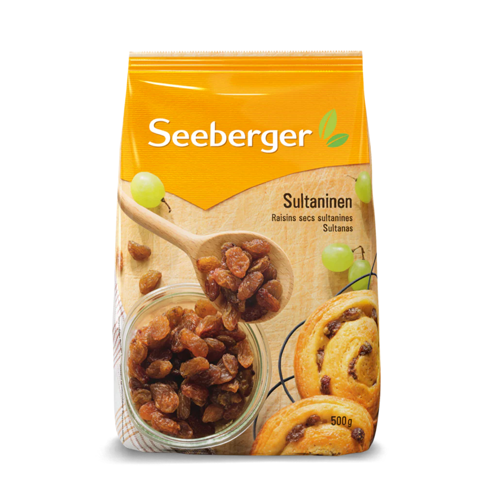 Nho vàng sấy Seeberger Sultaninen, 500g Nho vàng sấy Seeberger Sultaninen, 500g