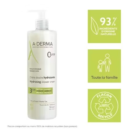 Sữa tắm ADERMA Gel douche Hydra Protecteur dưỡng ẩm, giảm mụn, 750ml Sữa tắm ADERMA Gel douche Hydra Protecteur dưỡng ẩm, giảm mụn, 750ml