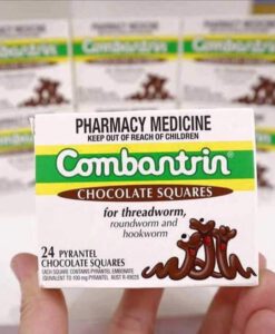 Thuốc tẩy giun Combantrin Chocolate Squares, 24 viên