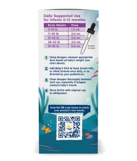 DHA tinh khiết Nordic Naturals Baby's DHA bổ sung DHA cho trẻ sơ sinh, 60ml DHA tinh khiết Nordic Naturals Baby's DHA bổ sung DHA cho trẻ sơ sinh, 60ml