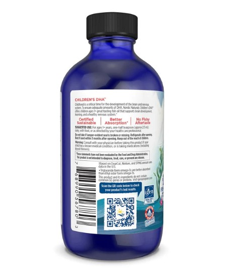 Nordic Naturals Children's DHA bổ sung DHA cho trẻ em, 119ml Nordic Naturals Children's DHA bổ sung DHA cho trẻ em, 119ml