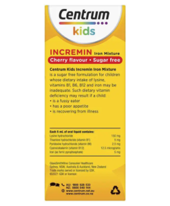 Siro Centrum Kids Incremin Iron Mixture bổ sung dinh dưỡng cho trẻ biếng ăn, 200ml