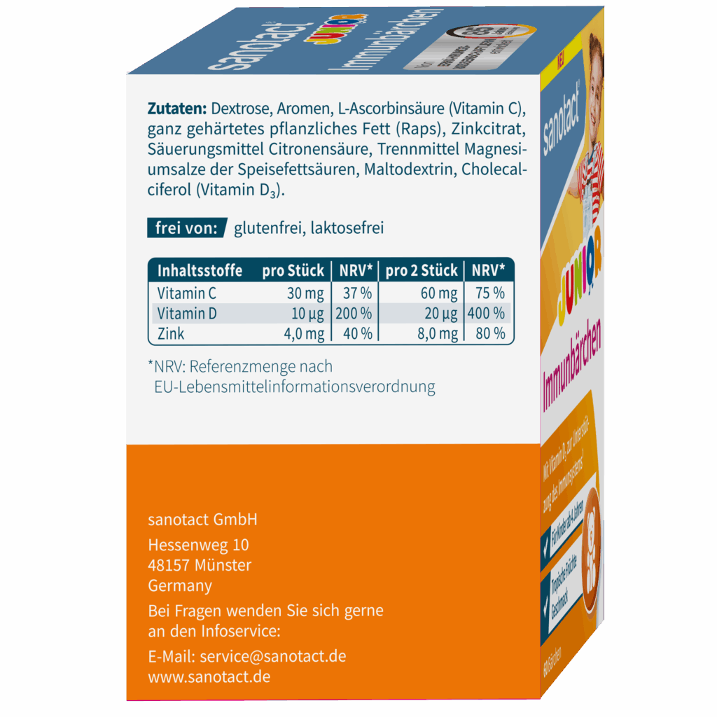 Tăng đề kháng Sanotact Junior Immunbärchen cho trẻ em, 60 viên Tăng đề kháng Sanotact Junior Immunbärchen cho trẻ em, 60 viên
