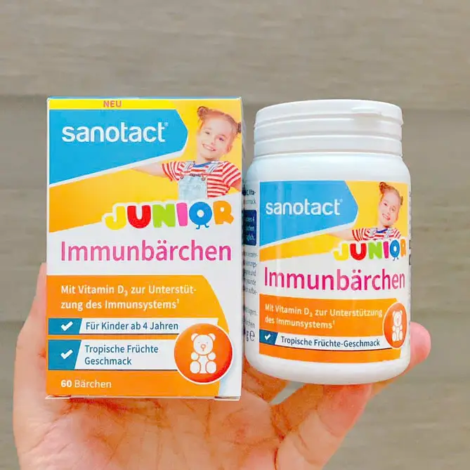 Tăng đề kháng Sanotact Junior Immunbärchen cho trẻ em, 60 viên Tăng đề kháng Sanotact Junior Immunbärchen cho trẻ em, 60 viên