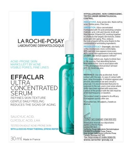 Tinh chất La Roche-Posay Effaclar Ultra Concentrated Serum trị mụn, giảm thâm, thu nhỏ lỗ chân lông, 30ml Tinh chất La Roche-Posay Effaclar Ultra Concentrated Serum trị mụn, giảm thâm, thu nhỏ lỗ chân lông, 30ml