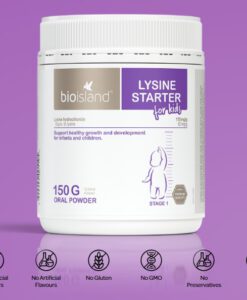 Bột Bio Island Lysine Starter For Kids tăng chiều cao cho trẻ em dưới 6 tuổi, 150g