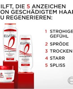 Dầu gội Loreal Elvital Total Repair 5 phục hồi tóc hư tổn, 400ml