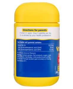 Kẹo dẻo Nature's Way Kids Smart Vita Gummies Omega-3 DHA Fish Oil cho trẻ em từ 2 tuổi, 60 viên