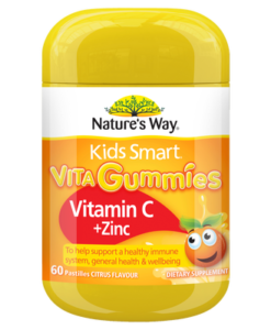 Kẹo dẻo Nature's Way Kids Smart Vita Gummies Vitamin C + Zinc tăng đề kháng cho trẻ em từ 2 tuổi, 60 viên