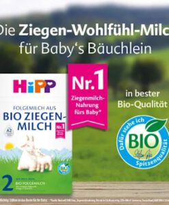 Sữa Hipp Bio Ziegenmilch Folgemilch số 2 cho bé từ 6-10 tháng tuổi, 400g