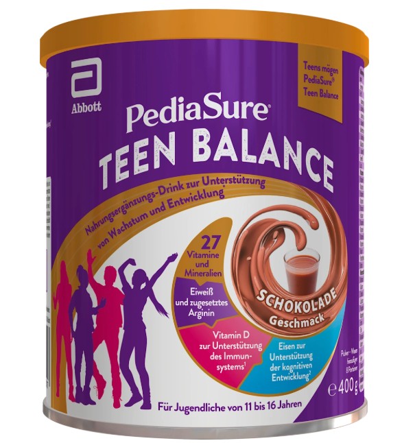 Sữa PediaSure Teen Balance Schoko vị socola cho thanh thiếu niên từ 11-16 tuổi, 400g Sữa PediaSure Teen Balance Schoko vị socola cho thanh thiếu niên từ 11-16 tuổi, 400g