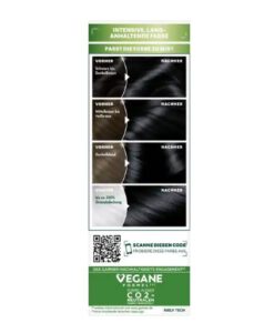 Thuốc nhuộm tóc Garnier Nutrisse 1 Tiefes Schwarz - màu đen tuyền, 1 hộp