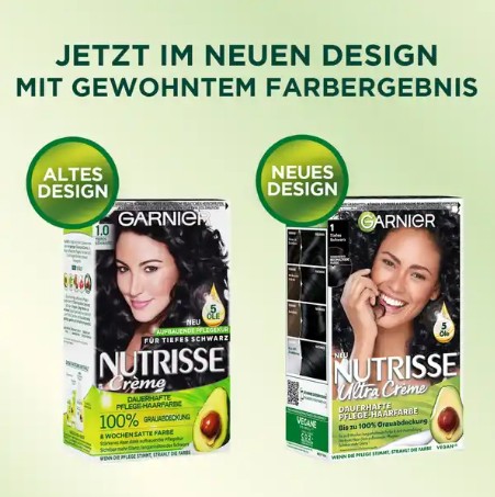 Thuốc nhuộm tóc Garnier Nutrisse 1 Tiefes Schwarz - màu đen tuyền, 1 hộp Thuốc nhuộm tóc Garnier Nutrisse 1 Tiefes Schwarz - màu đen tuyền, 1 hộp