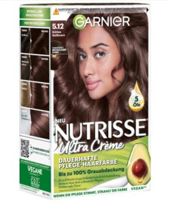 Thuốc nhuộm tóc Garnier Nutrisse 5.12 Kühles Hellbraun - màu nâu nhạt, 1 hộp