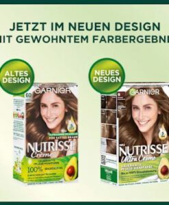 Thuốc nhuộm tóc Garnier Nutrisse 6 Karamell Dunkelblond - màu vàng sẫm caramel, 1 hộp