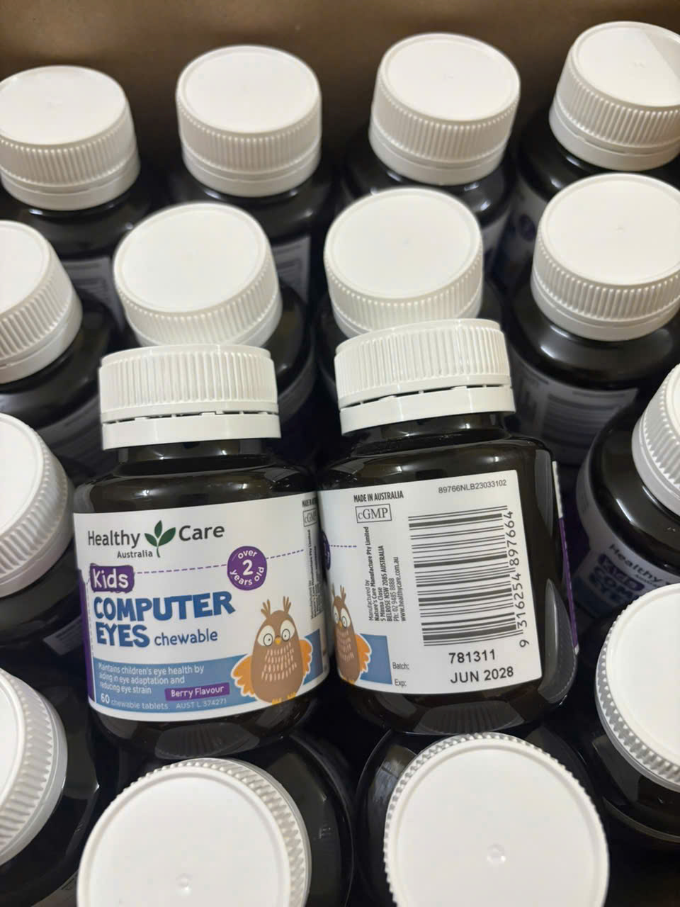 Viên nhai bổ mắt Healthy Care Kids Computer Eyes Chewable cho trẻ em, 60 viên Viên nhai bổ mắt Healthy Care Kids Computer Eyes Chewable cho trẻ em, 60 viên