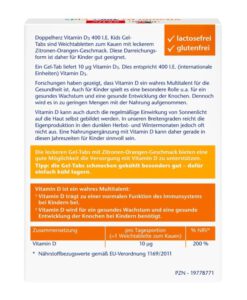 Viên nhai Doppelherz Vitamin D3 400 I.E. Kids cho trẻ em, 27 viên