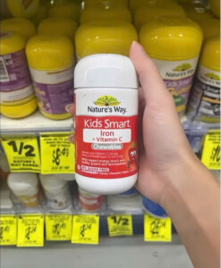 Viên nhai Nature's Way Kids Smart Iron + Vitamin C Chewable bổ sung sắt và vitamin C cho trẻ em, 50 viên