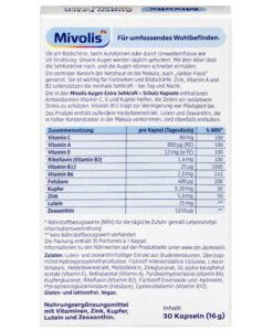 Viên uống bổ mắt Mivolis Augen Extra Tag + Nacht, 30 viên