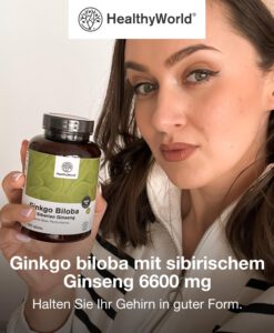 Viên uống bổ não Healthyworld Ginkgo Biloba with Siberian Ginseng 6600mg, 365 viên