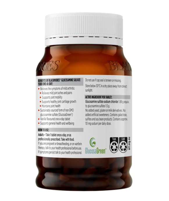 Viên uống bổ sụn khớp Blackmores Glucosamine Sulfate 1500 One-A-Day, 180 viên Viên uống bổ sụn khớp Blackmores Glucosamine Sulfate 1500 One-A-Day, 180 viên