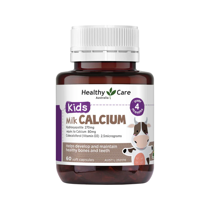 Viên uống Healthy Care Kids Milk Calcium bổ sung canxi cho trẻ từ 4 tháng tuổi, 60 viên Viên uống Healthy Care Kids Milk Calcium bổ sung canxi cho trẻ từ 4 tháng tuổi, 60 viên