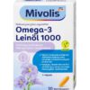 Viên uống Mivolis Omega-3 Leinöl 1000 chiết xuất dầu hạt lanh, 30 viên