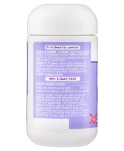 Viên uống Nature's Way Kids Smart Bursts Calcium + Vitamin D3 cho trẻ từ 6 tháng tuổi, 50 viên