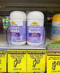 Viên uống Nature's Way Kids Smart Bursts Calcium + Vitamin D3 cho trẻ từ 6 tháng tuổi, 50 viên