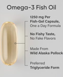 Viên uống Sports Research Omega-3 Fish Oil Triple Strength 1250mg hỗ trợ tim mạch, não bộ và thị lực, 150 viên