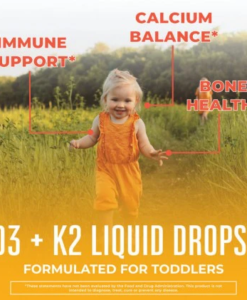 Vitamin D3 K2 hữu cơ Maryruth's Organic Toddler Vitamin D3 + K2 Liquid Drops cho trẻ từ 1-3 tuổi, 30ml