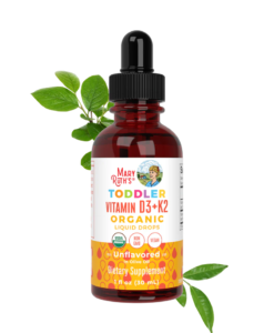 Vitamin D3 K2 hữu cơ Maryruth's Organic Toddler Vitamin D3 + K2 Liquid Drops cho trẻ từ 1-3 tuổi, 30ml