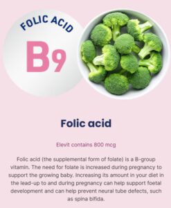 Vitamin tổng hợp cho bà bầu Elevit Pre-conception & Pregnancy, 100 viên {Úc}