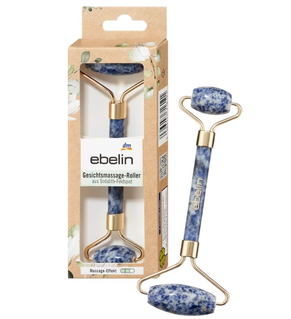 Cây lăn mặt Ebelin Gesichtsmassage-Roller đá Sodalith-Feldspat, 1 chiếc Cây lăn mặt Ebelin Gesichtsmassage-Roller đá Sodalith-Feldspat, 1 chiếc