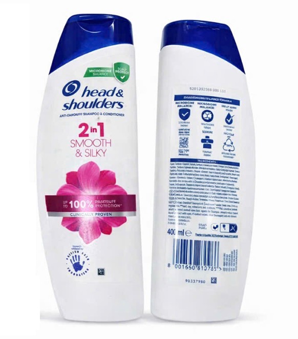 Dầu gội Head & Shoulders Smooth & Silky 2in1, 400ml Dầu gội Head & Shoulders Smooth & Silky 2in1, 400ml