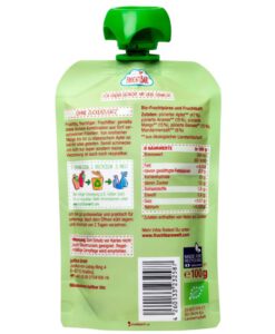 Hoa quả nghiền hữu cơ Fruchtbar Bio Fruchtpüree Ananas Mandarine Mango Apfel Banane - dứa quýt xoài táo chuối, 100g