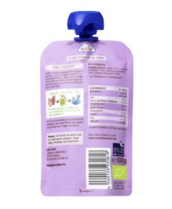 Hoa quả nghiền hữu cơ Fruchtbar Bio Fruchtpüree Apfel Waldfrucht táo và quả mọng, 100g
