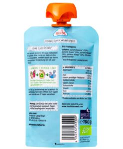 Hoa quả nghiền hữu cơ Fruchtbar Bio Fruchtpüree Guave Papaya Mango Banane - ổi đu đủ xoài chuối, 100g