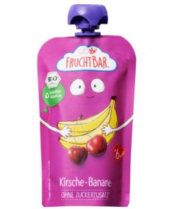 Hoa quả nghiền hữu cơ Fruchtbar Bio Fruchtpüree Kirsche Banane - quả anh đào và chuối, 120g