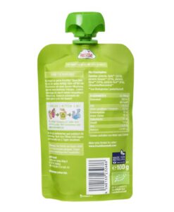 Hoa quả nghiền hữu cơ Fruchtbar Bio Fruchtpüree Kiwi, Apfel, Birne, Banane - kiwi táo lê chuối, 100g