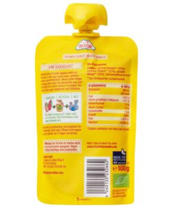Hoa quả nghiền hữu cơ Fruchtbar Bio Fruchtpüree Mango Pfirsich Banane - xoài đào chuối, 100g