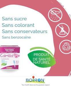 Muối uống Camilia Boiron Teething giảm đau mọc răng cho bé, 30 ống