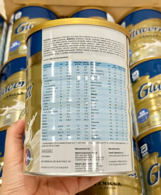 Sữa Glucerna Vanilla dành cho người tiểu đường, 850g Sữa Glucerna Vanilla dành cho người tiểu đường, 850g