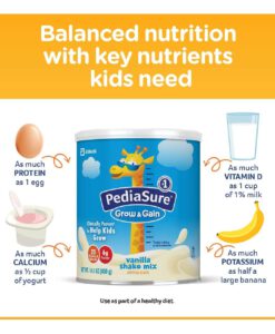 Sữa PediaSure Grow & Gain With Immun Support tăng chiều cao, tăng đề kháng vị vani, 400g
